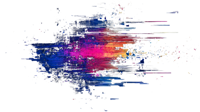 Color glitch overlay digital noise abstract glitch on dark black