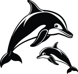 dolphin isolated on white background