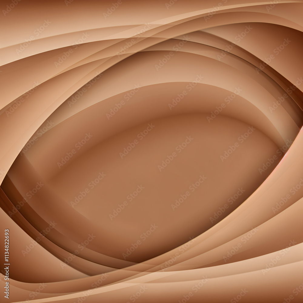 Poster elegant abstract brown wave pattern with smooth gradients for modern design