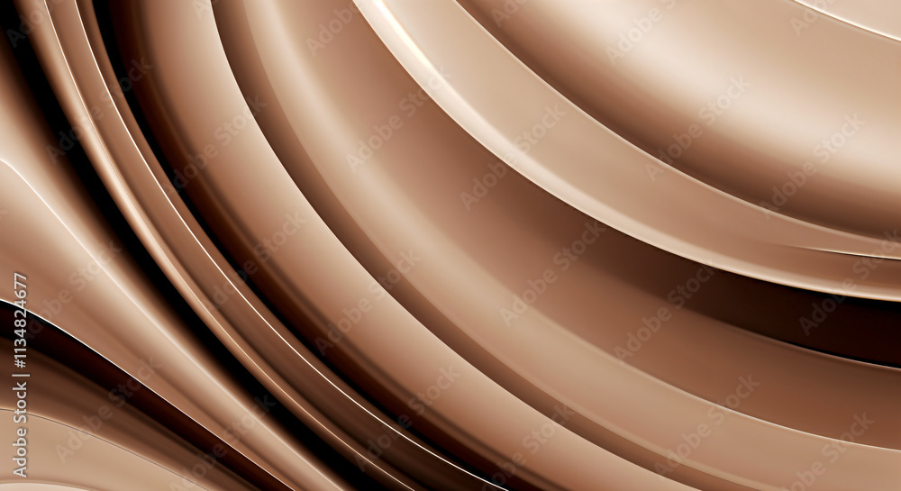 Poster abstract waves of earthy tones create a smooth and elegant flowing pattern