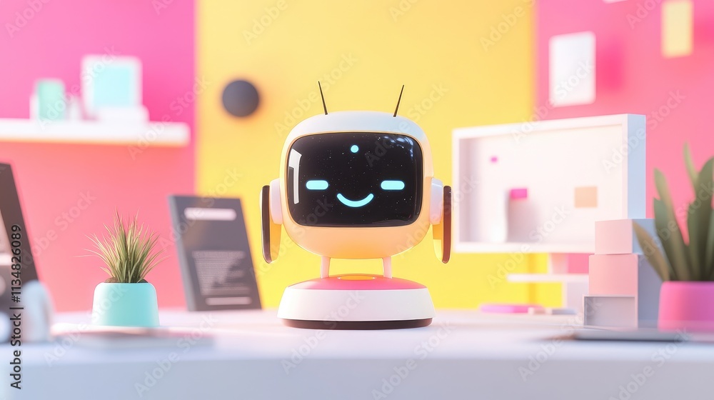 Poster a digital assistant with a glitchy response displayed among clear outputs, representing diversity in