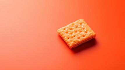 Bright and Crisp Extroverted Snack on Vibrant Orange Background Elevating Casual Dining and Satisfying Cravings with Its Unique Texture and Flavor