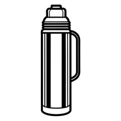 Line art of thermos vector 