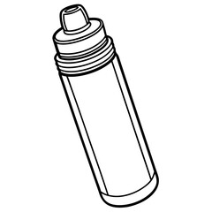 Line art of thermos 