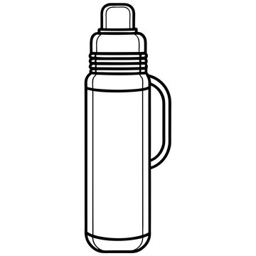 recommend clip art: Thermos line art  vector illustration