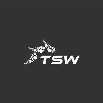 TSW letter logo design on white background. Creative  modern TSW letter logo design. Vector design.