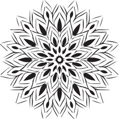 Beautiful flower art and mandala vector design