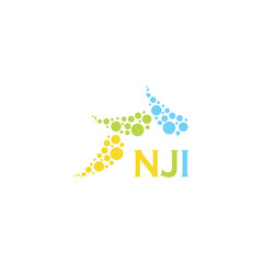 NJI letter logo design on white background. Creative  modern NJI letter logo design. Vector design.