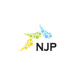 NJP letter logo design on white background. Creative  modern NJP letter logo design. Vector design.