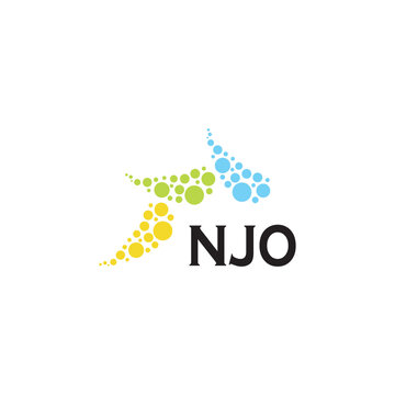 NJO letter logo design on white background. Creative  modern NJO letter logo design. Vector design.