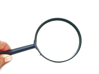 magnifying glass on white background