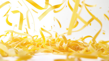 Obraz premium falling raw pasta on white background