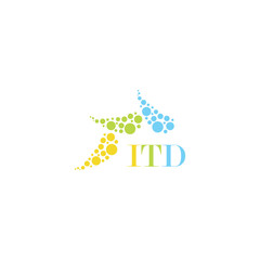 Obraz premium ITD letter logo design on white background. Creative modern ITD letter logo design. Vector design.