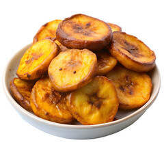 deep fried plantains on transparent background