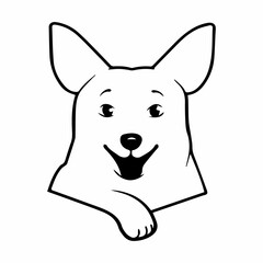 The Dog Face black and white image for illustration.