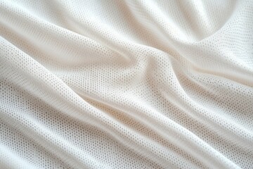 Elegant White Fabric Texture Soft Background Minimalist Design Abstract Textile Macro Drapery