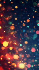 Obraz premium Christmas Lights Abstract Background: Festive, Vibrant, Bokeh, Glowing, Holiday