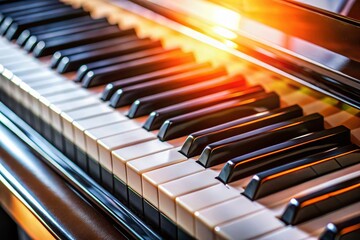 Closeup Photography of a Piano Keyboard Highlighting the Intricacies of the Keys and Strings for Music Enthusiasts and Musicians, Perfect for Artistic and Educational Use