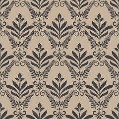 Abstract floral seamless pattern. Modern stylish texture repeating. Vector background.
