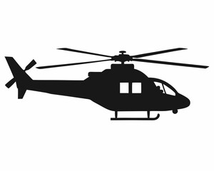 helicopter silhouette , copter icon vector