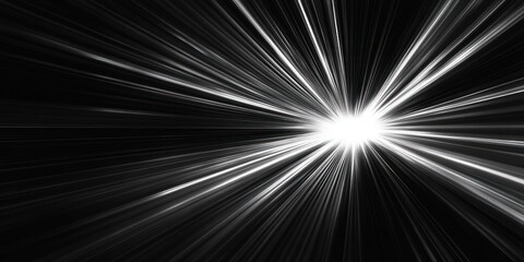 Radial Light Motion Blur Abstract Sci-Fi Energy Burst with Neon Trails and Long Exposure Effects