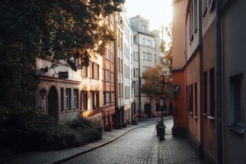 Fototapeta premium Uncover hidden gems in Berlin's streets, filled with cozy spots and greenery.