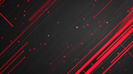 A black and red background with red lines and dots. The image has a futuristic and edgy feel to it