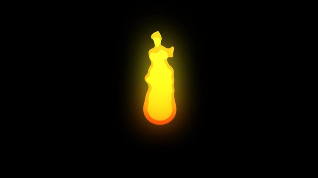 2d cartoon fire animation loop element 