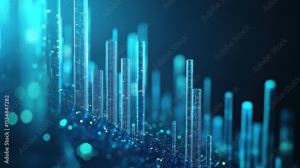 Aufkleber abstract digital data visualization.