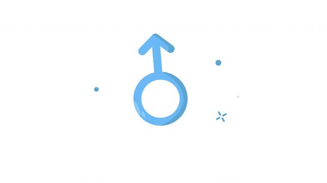 Male Symbol icon animation video