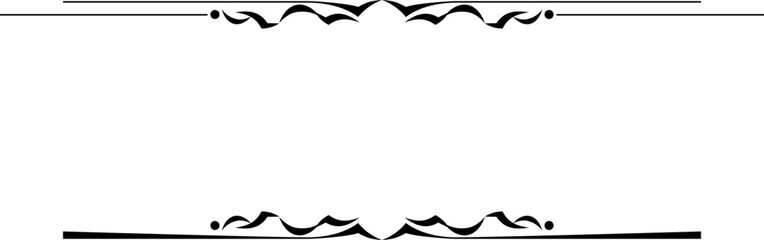 black and white set of delimiters for text, dividers