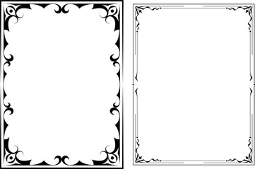 vector frames black on a white background