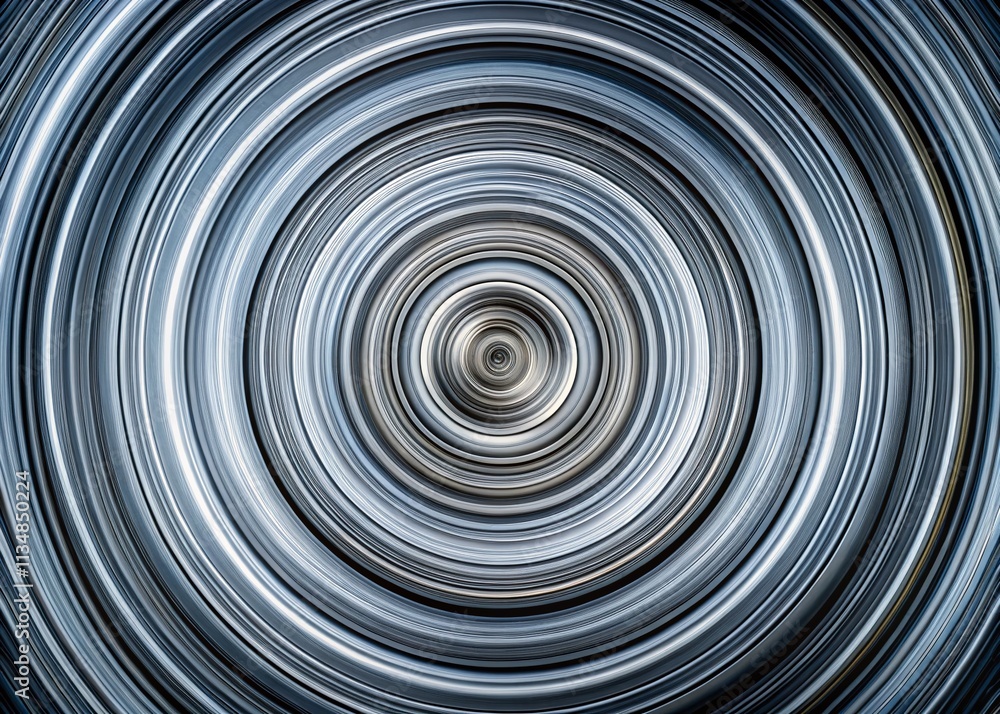 Poster concentric circle elements in shades of gray: a long exposure study of black and white patterns crea