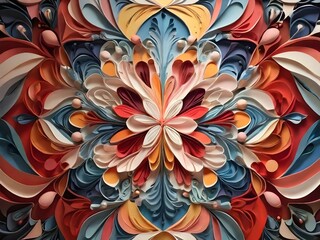 abstract background with flowers