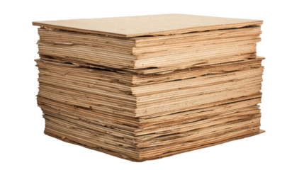 Stack of plywood sheets with a smooth, laminated finish, showcasing durable and layered construction ideal for building and furniture applications.