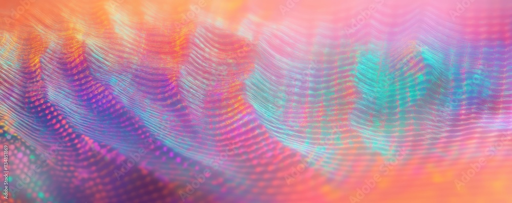 Poster iridescent holographic texture abstract background with rainbow colors and prism patterns