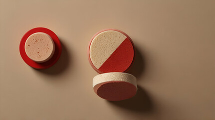 close up of red beads. Genrative.ai