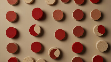 close up of red beads. Genrative.ai