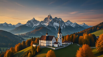 house in the mountains. Genrative.ai