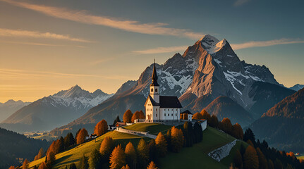 house in the mountains. Genrative.ai