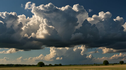 clouds over the lake. Genrative.ai