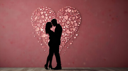 background with heart . Genrative.ai