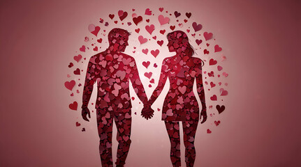 background with heart . Genrative.ai