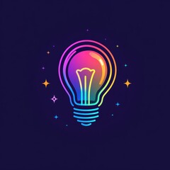 Innovative light bulb design concept digital artwork futuristic environment vibrant colors
