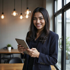 Fototapeta premium Using Digital Tablet in Modern Office