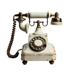 vintage telephone illustration with a transparent background. Great for retro designs, branding, and nostalgic themes