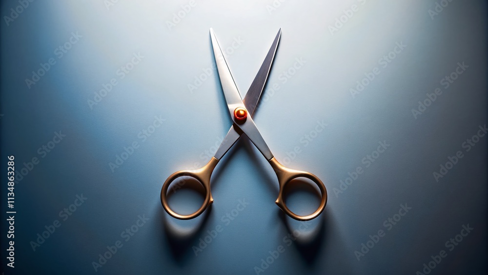 Aufkleber creative representation of scissors as a symbol of cutting and transformation in conceptual photogra