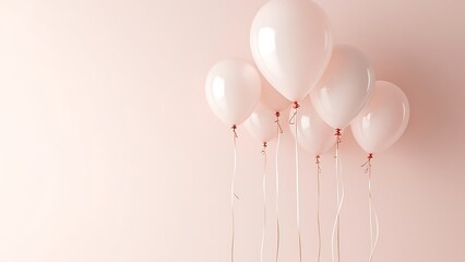 Symbolic White Wall Balloons Denote Adulthood