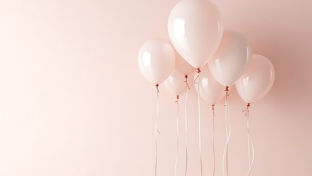 Symbolic White Wall Balloons Denote Adulthood
