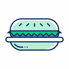 Minimalist Sandwich Icon for Food Branding.